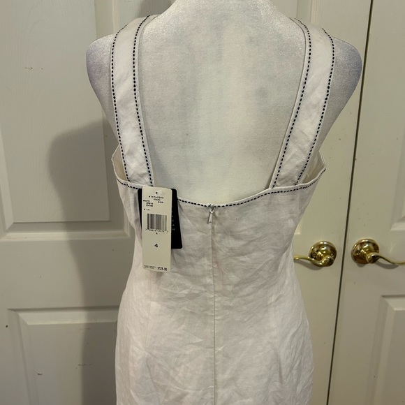 NWT Lauren Ralph Lauren white sleeveless dress, size 4 - Picture 8 of 9